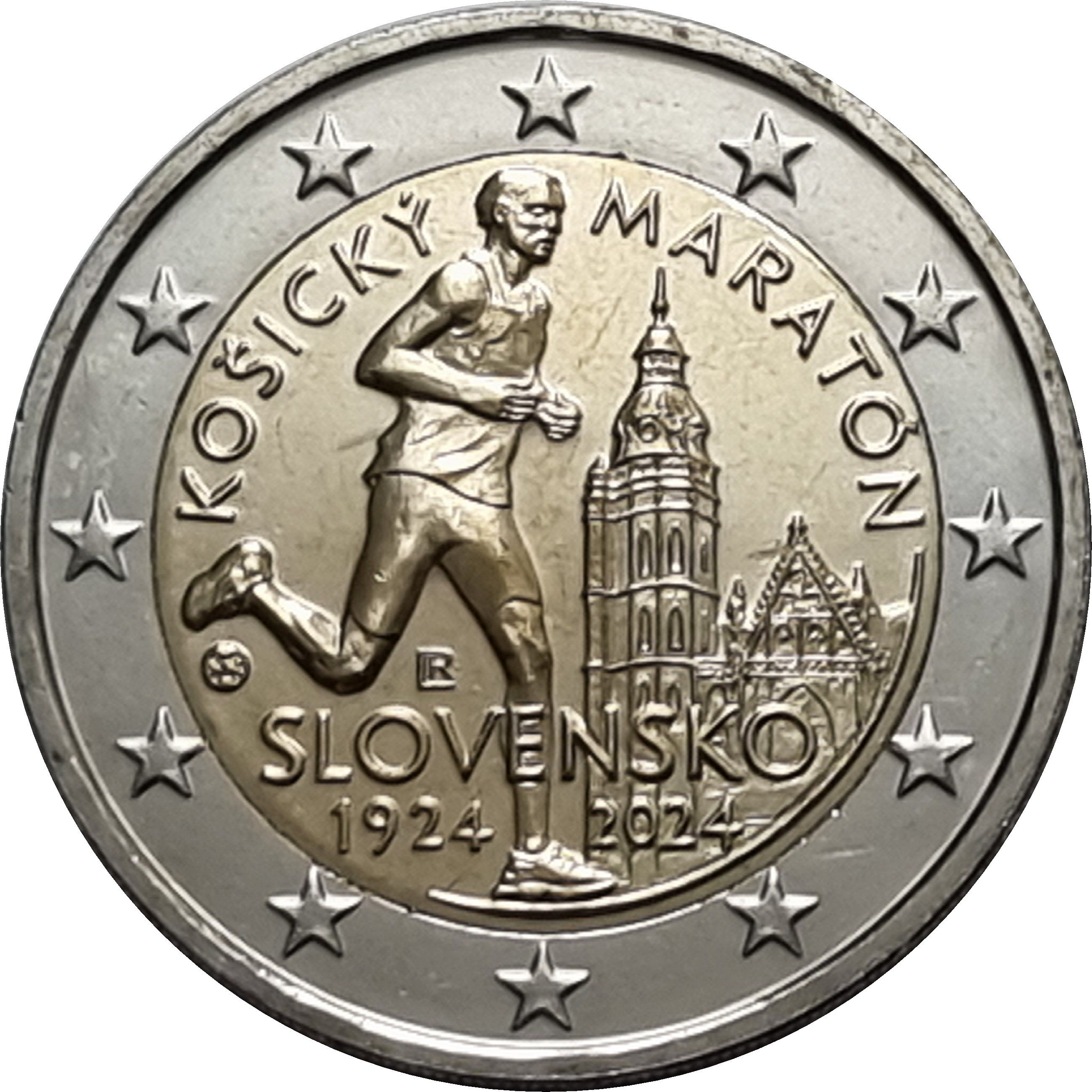 Slovakia 2 euro 2024 — 100th anniversary of the Košice Peace Marathon