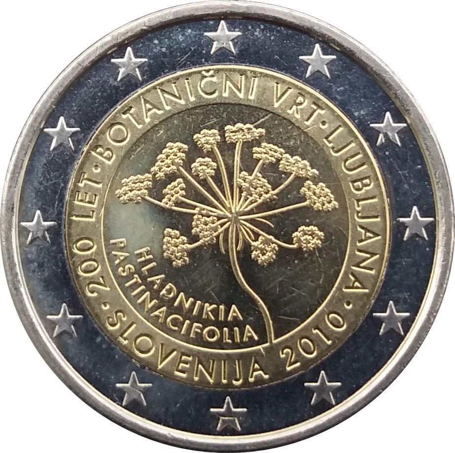 Slovenia 2 euro 2010 — 200th Anniversary of the Ljubljana Botanical Garden