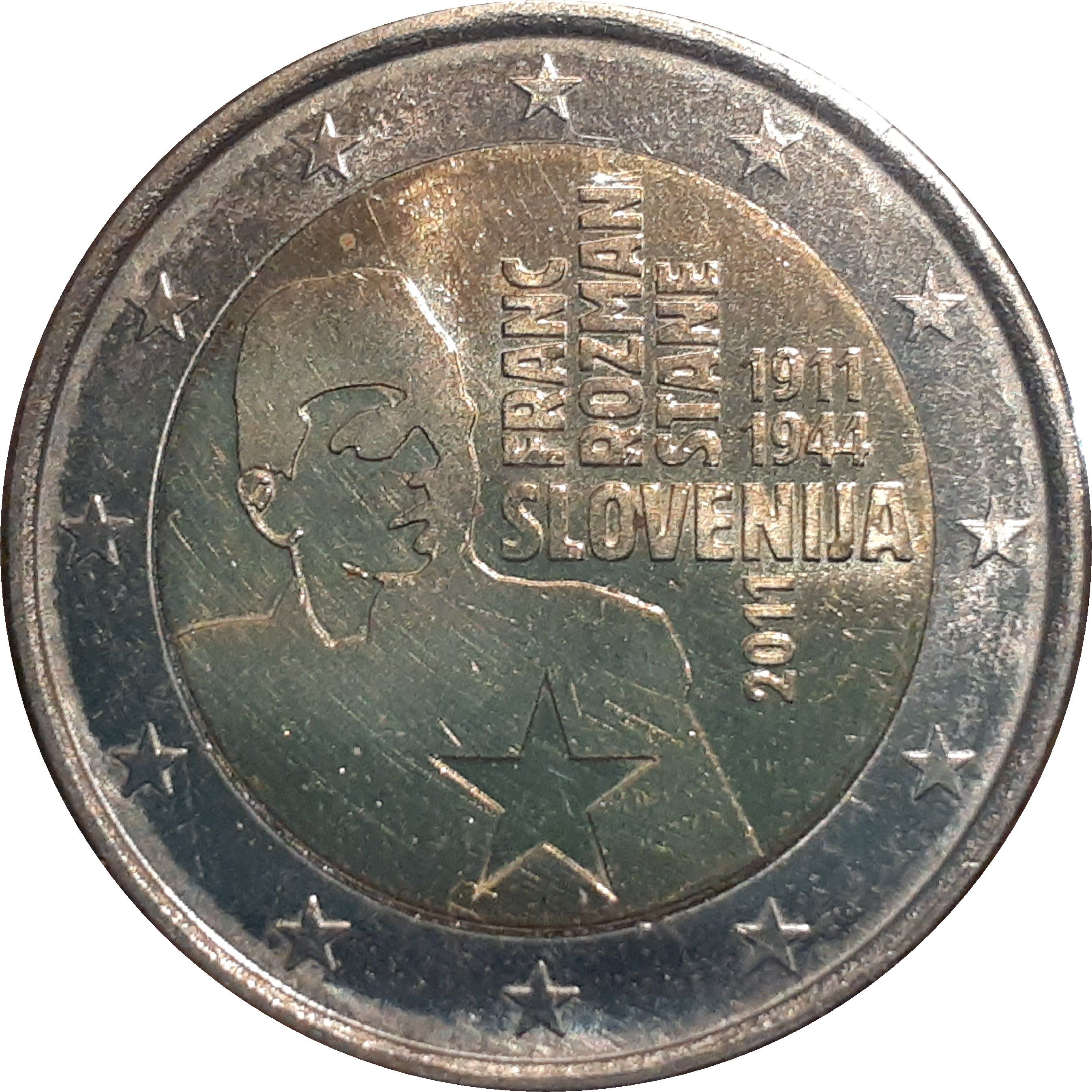 Slovenia 2 euro 2011 — 100th Anniversary of the birth of the national hero Franc Rozman-Stane