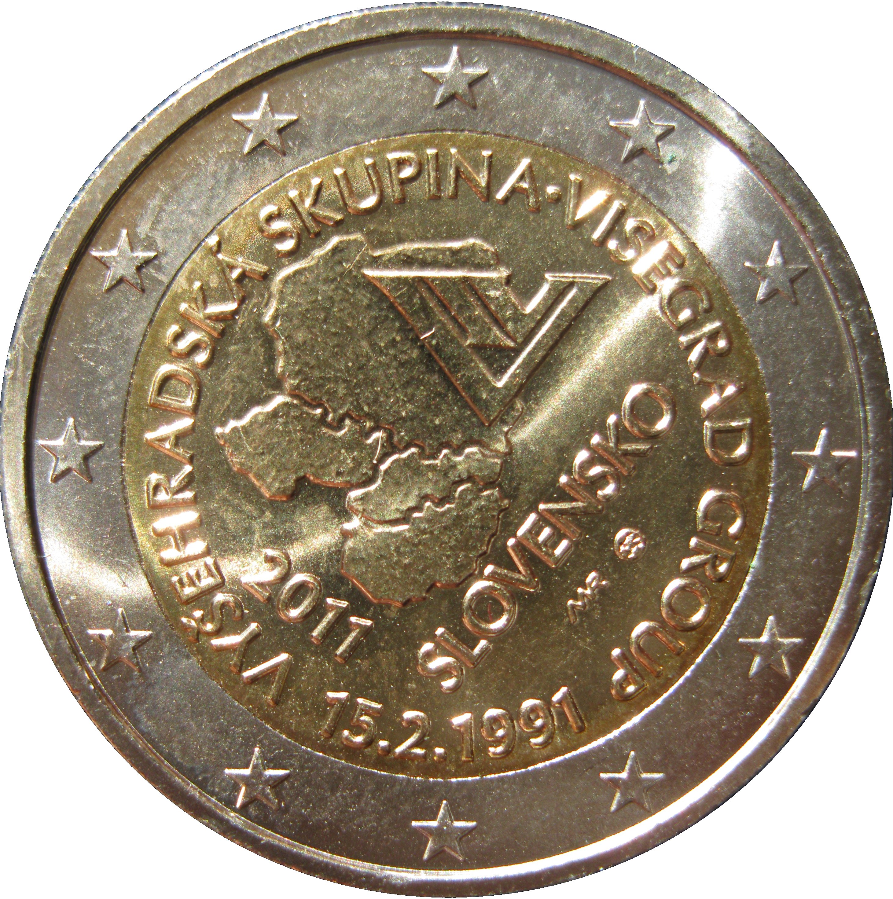 Slovakia 2 euro 2011 — 20th Anniversary of the Visegrad Group