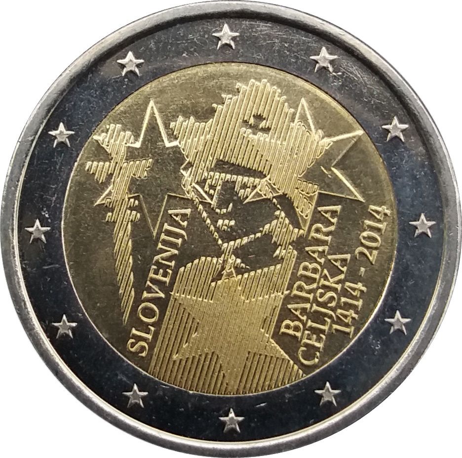 Slovenia 2 euro 2014 — 600th Anniversary of the Crowning of Barbara of Celje