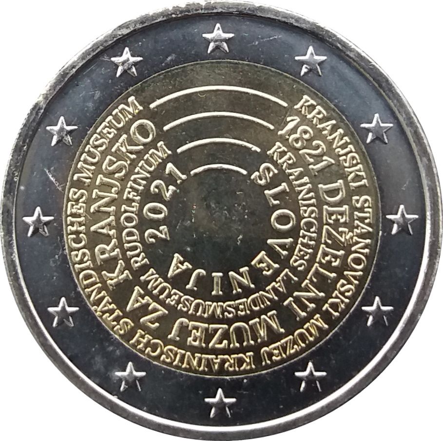 Slovenia 2 euro 2021 — 200th anniversary of the establishment of Provincial Museum for Carniola, the first museum in Slovenia