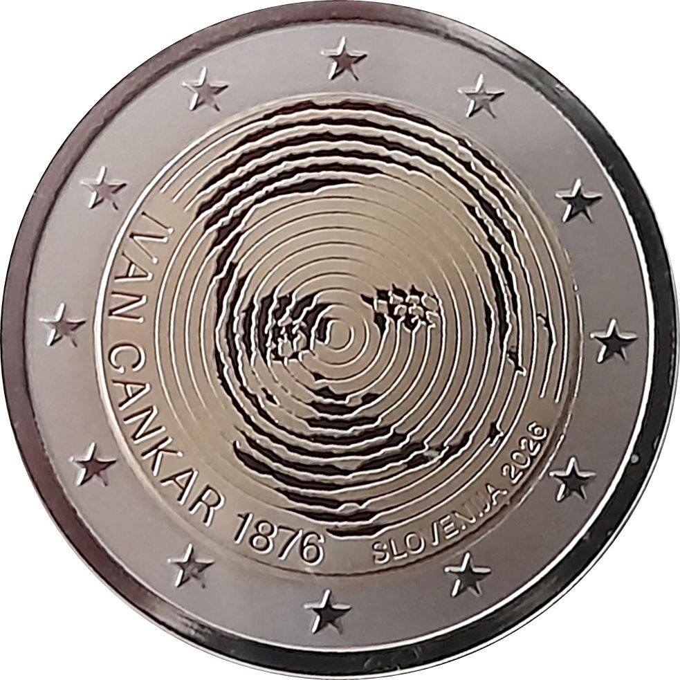 Slovenia 2 euro 2026 — 150th anniversary of Ivan Cankar's birth