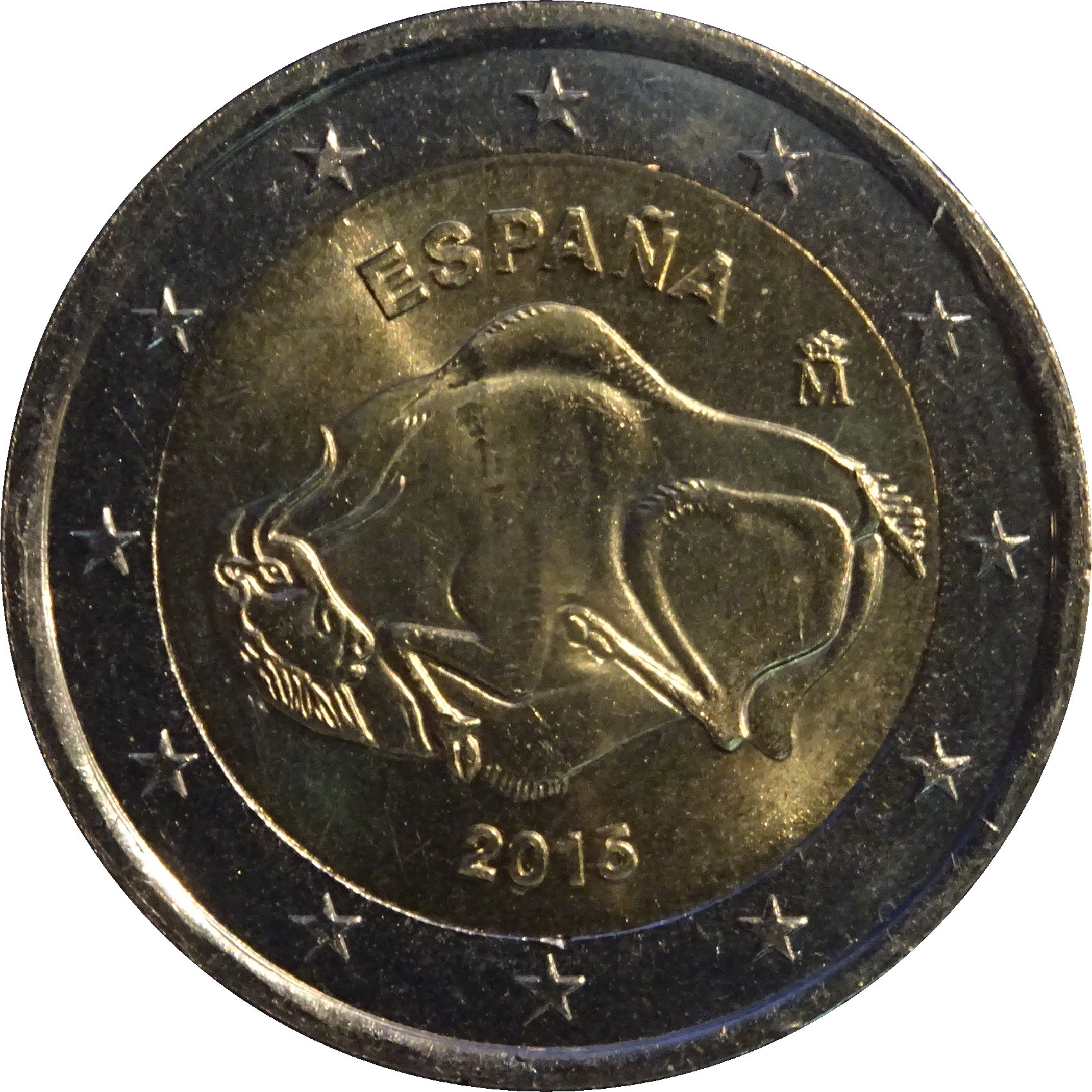 Spain 2 euro 2015 — Cave of Altamira and Paleolithic Cave Art of Northern Spain