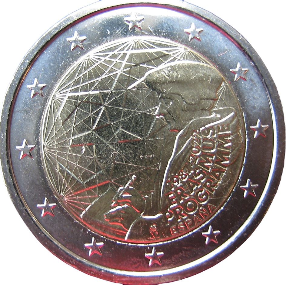 Spain 2 euro 2022 — 35 Years of the Erasmus Programme