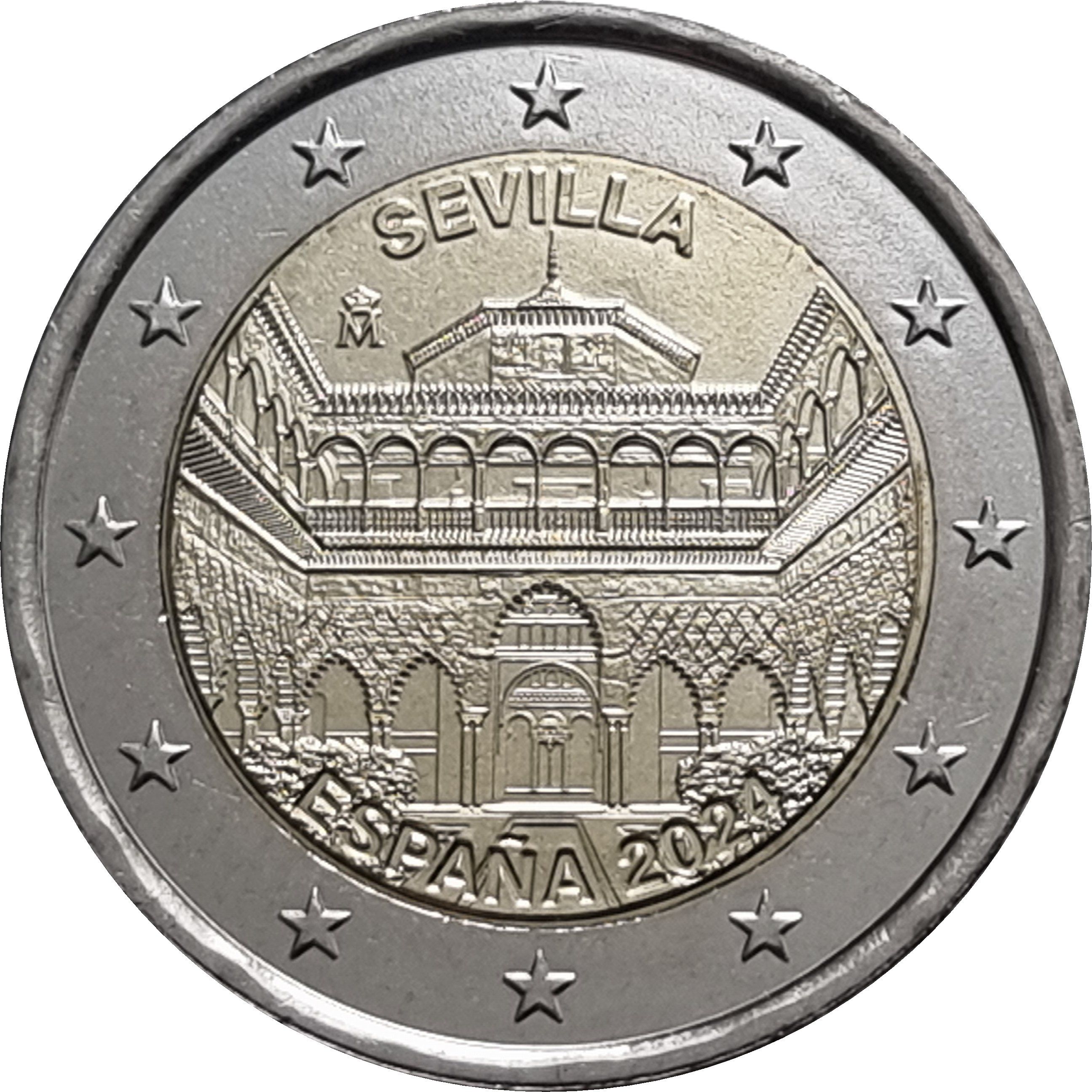 Spain 2 euro 2024 — Cathedral, Alcázar and Archive of the Indies in Seville