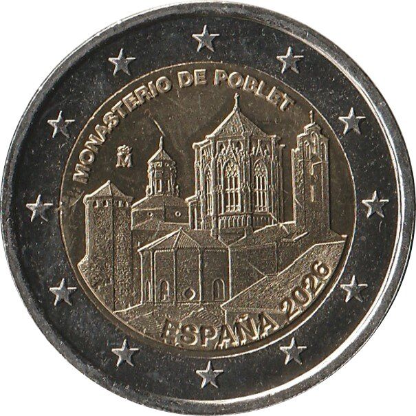 Spain 2 euro 2026 — Royal Monastery of Santa Maria de Poblet