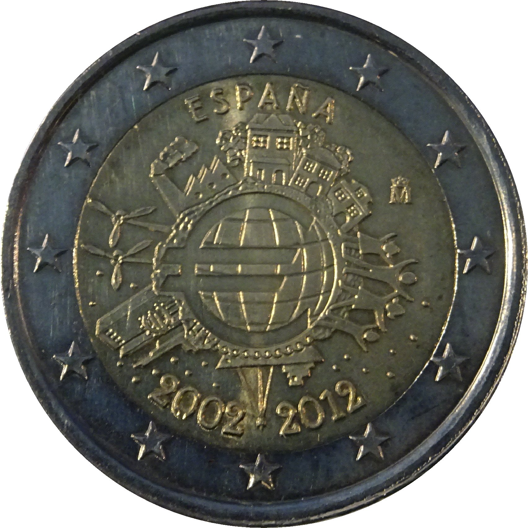Spain 2 euro 2012 — 10 Years of Euro Cash