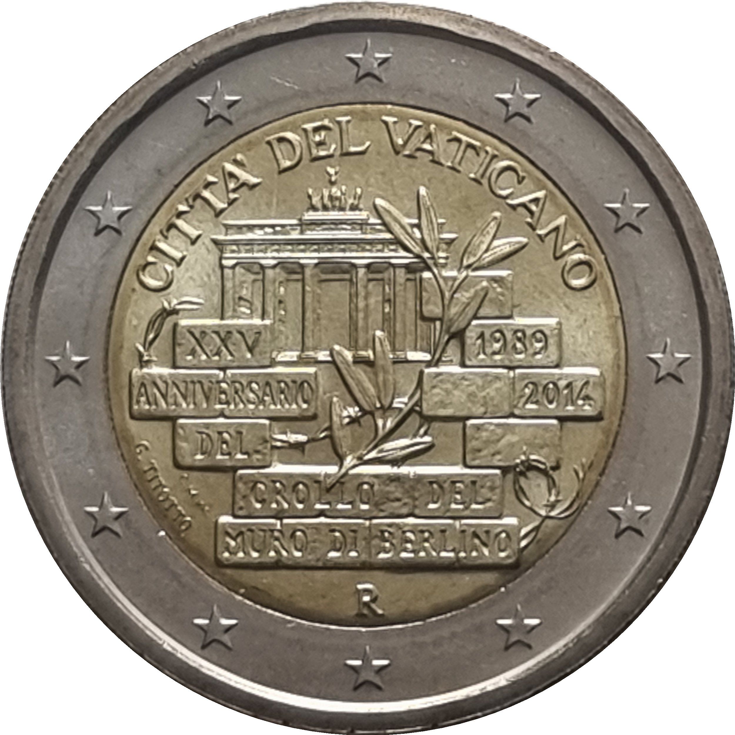Vatican City 2 euro 2014 — 25th Anniversary of the Fall of the Berlin Wall