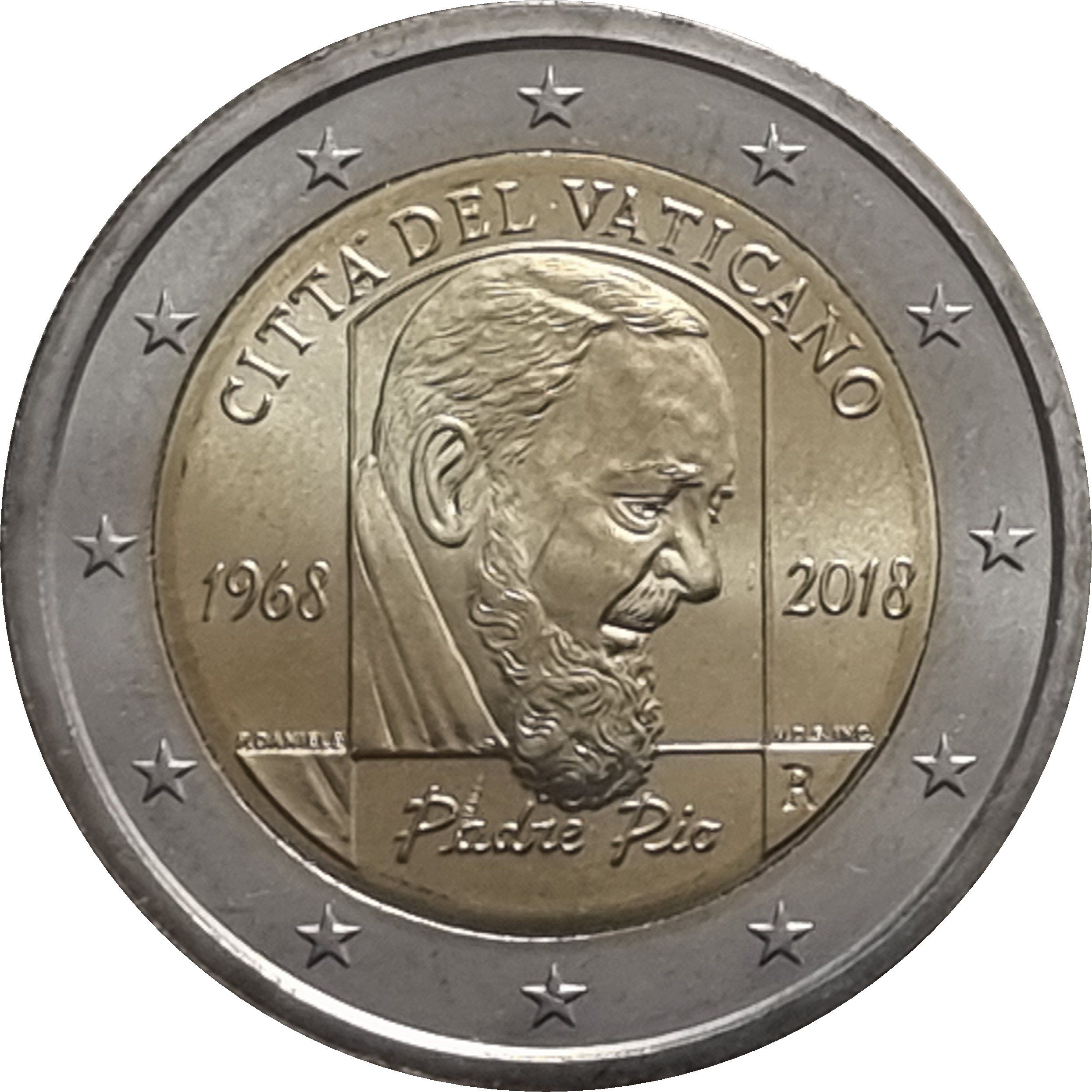 Vatican City 2 euro 2018 — 50th Anniversary of the death of Padre Pio