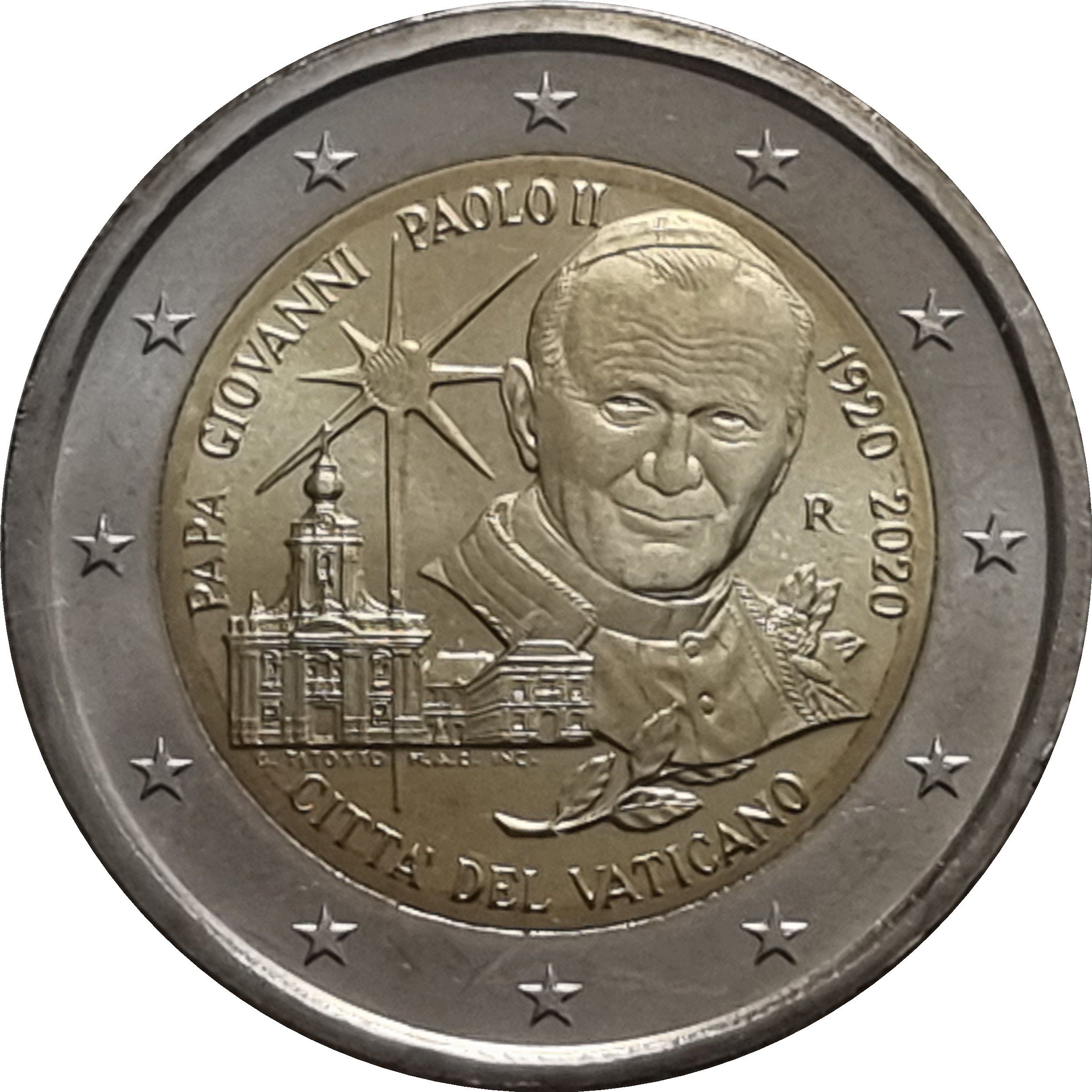 Vatican City 2 euro 2020 — 100th Anniversary of the Birth of Pope John Paul II