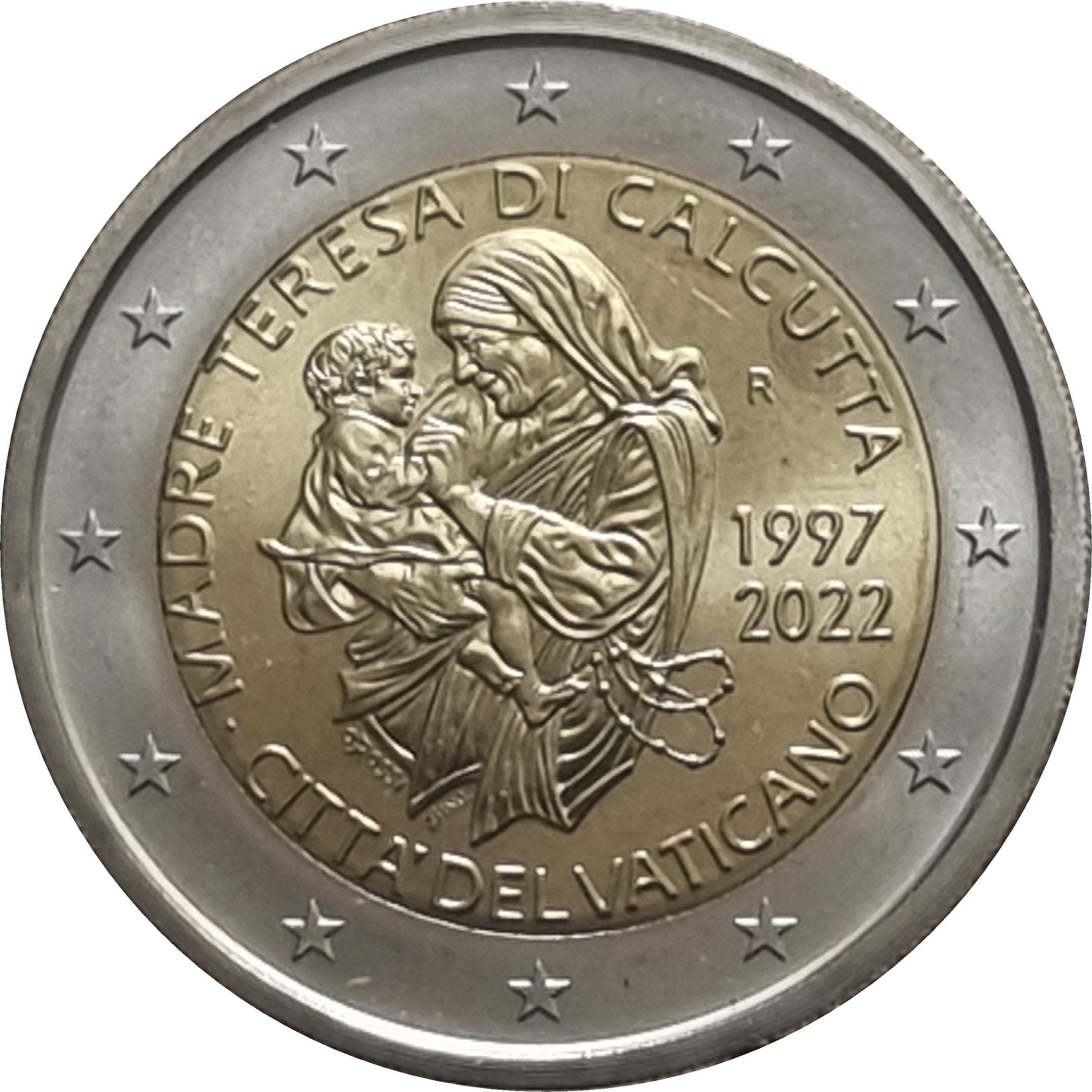 Vatican City 2 euro 2022 — 25th Anniversary of the death of Mother Teresa of Calcutta