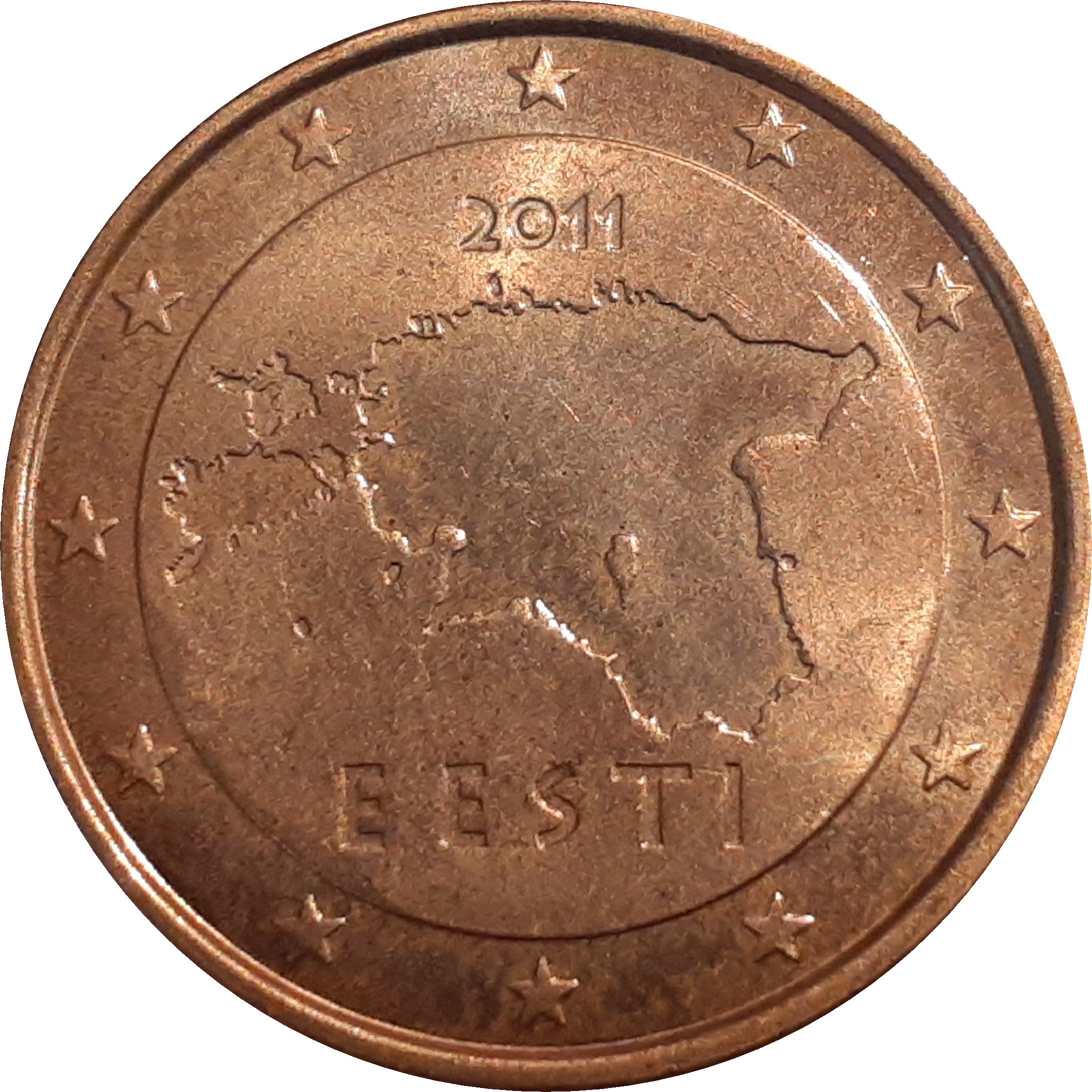 Estonia 1 cent 2022 — Standard design