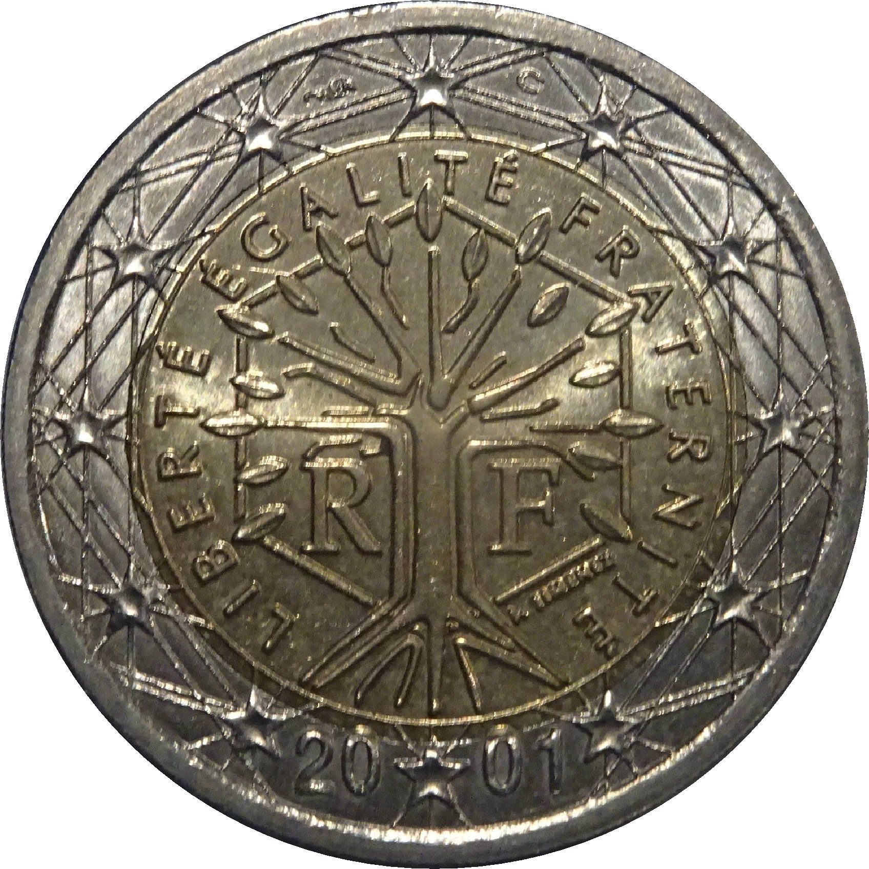 France 2 euro 2001 — Standard design