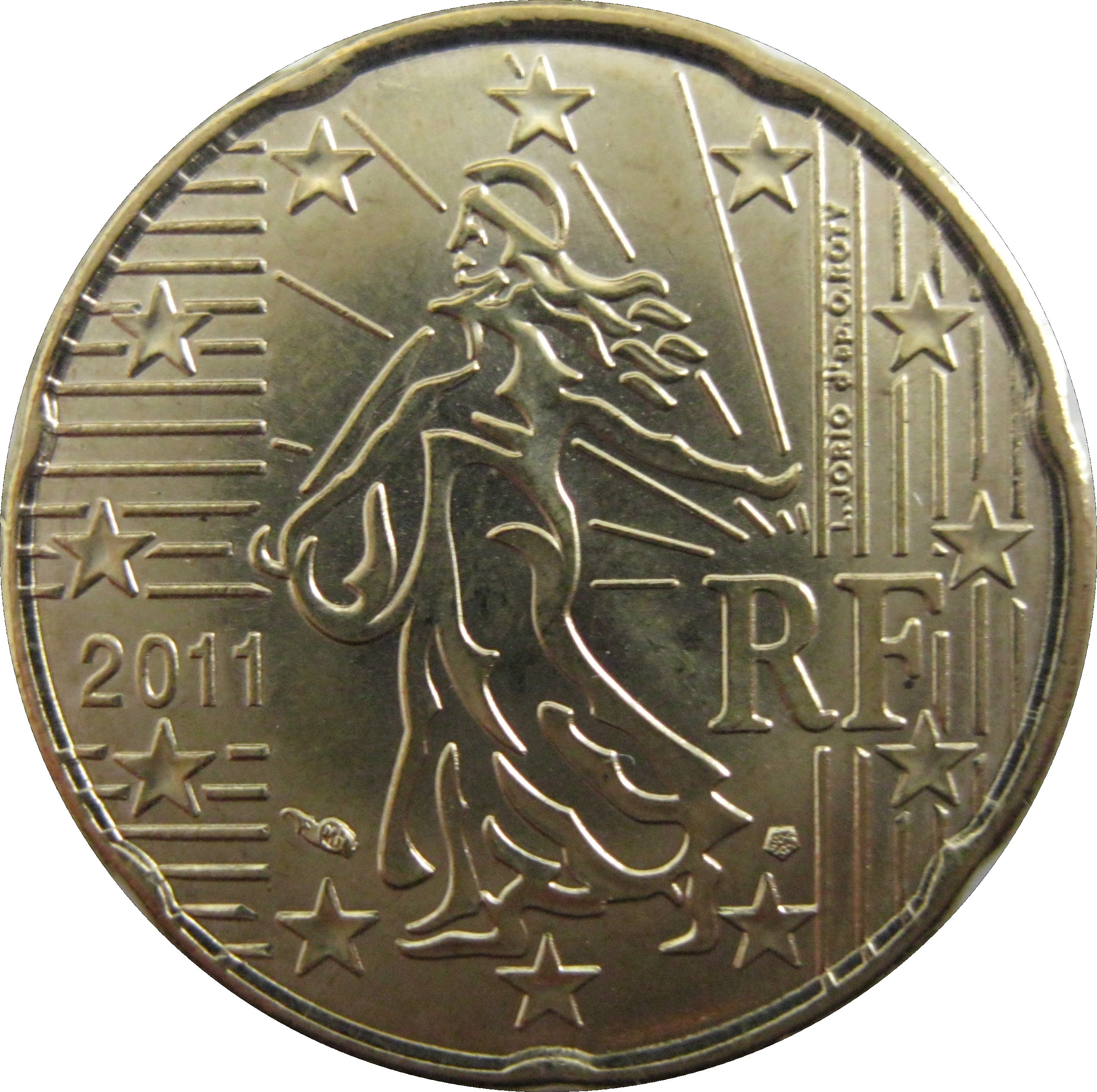 France 20 cent 2023 — Standard design