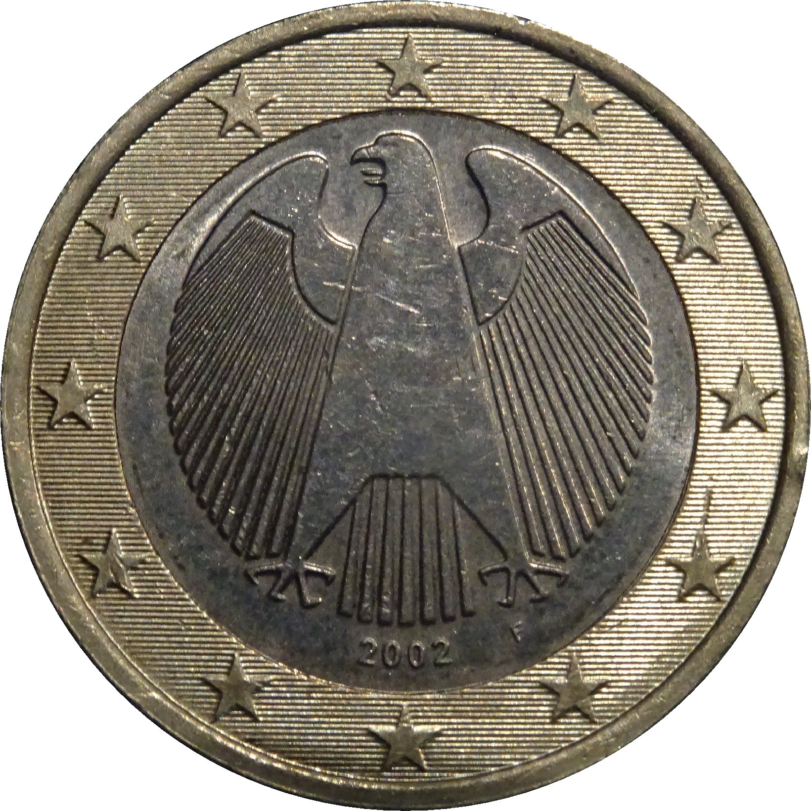 Germany (F) 1 euro 2002 F — Standard design