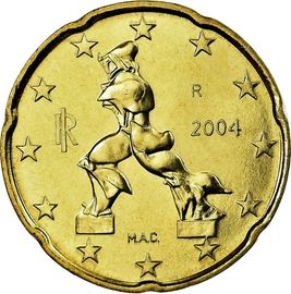 Italy 20 cent 2002 — Standard design