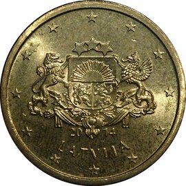 Latvia 10 cent 2015 — Standard design