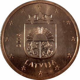 Latvia 2 cent 2018 — Standard design