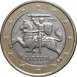 Lithuania 1 euro 2018 — Standard design