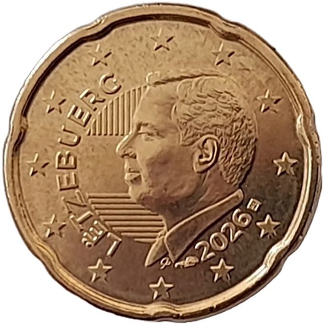 Luxembourg 20 cent 2026 — Standard design