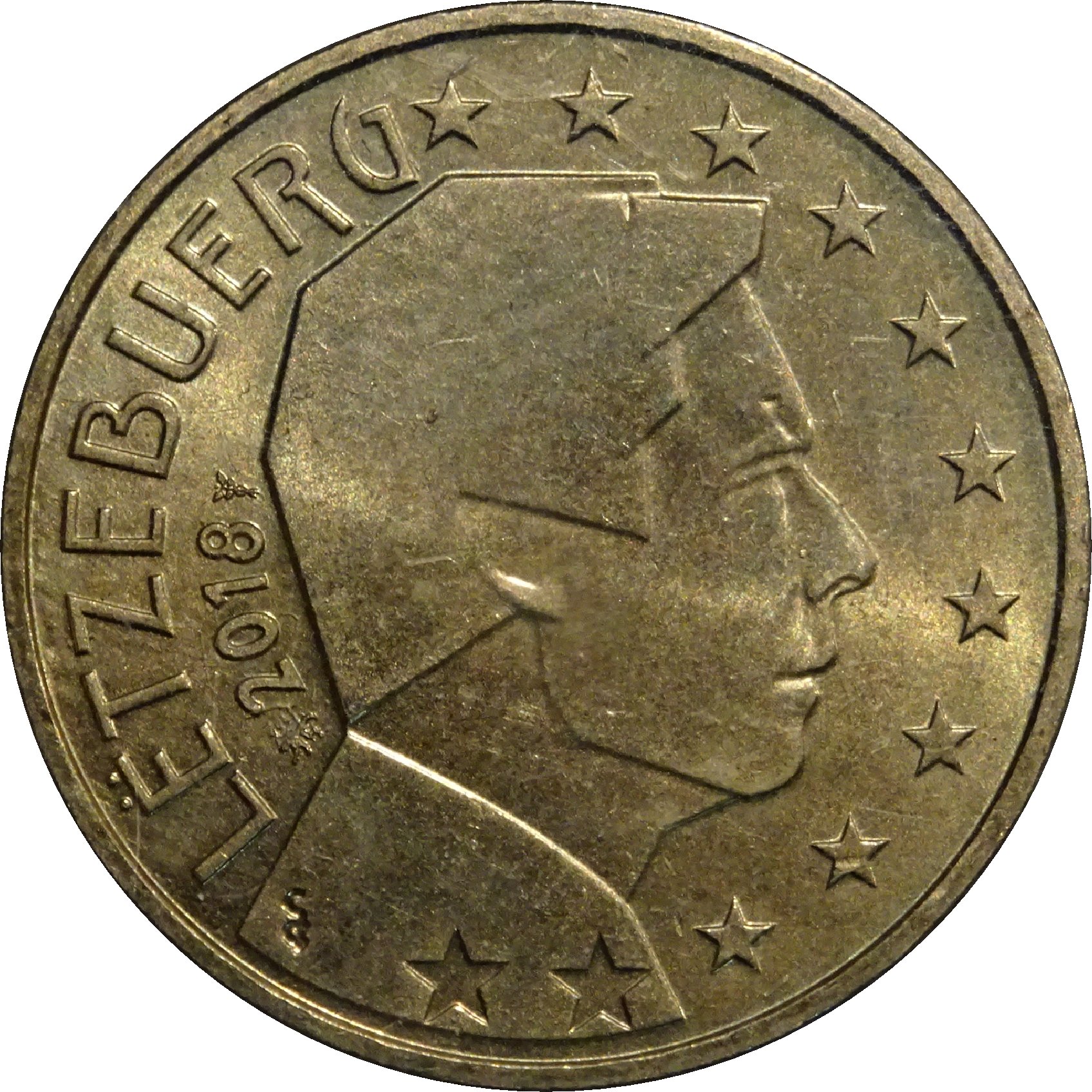 Luxembourg 50 cent 2023 — Standard design