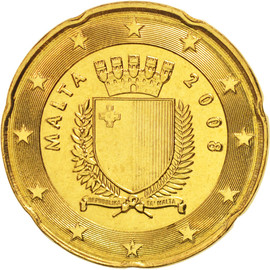 Malta 20 cent 2026 — Standard design
