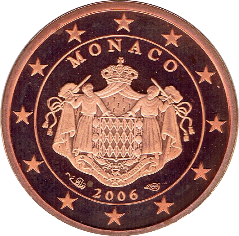 Monaco 1 cent 2017 — Standard design