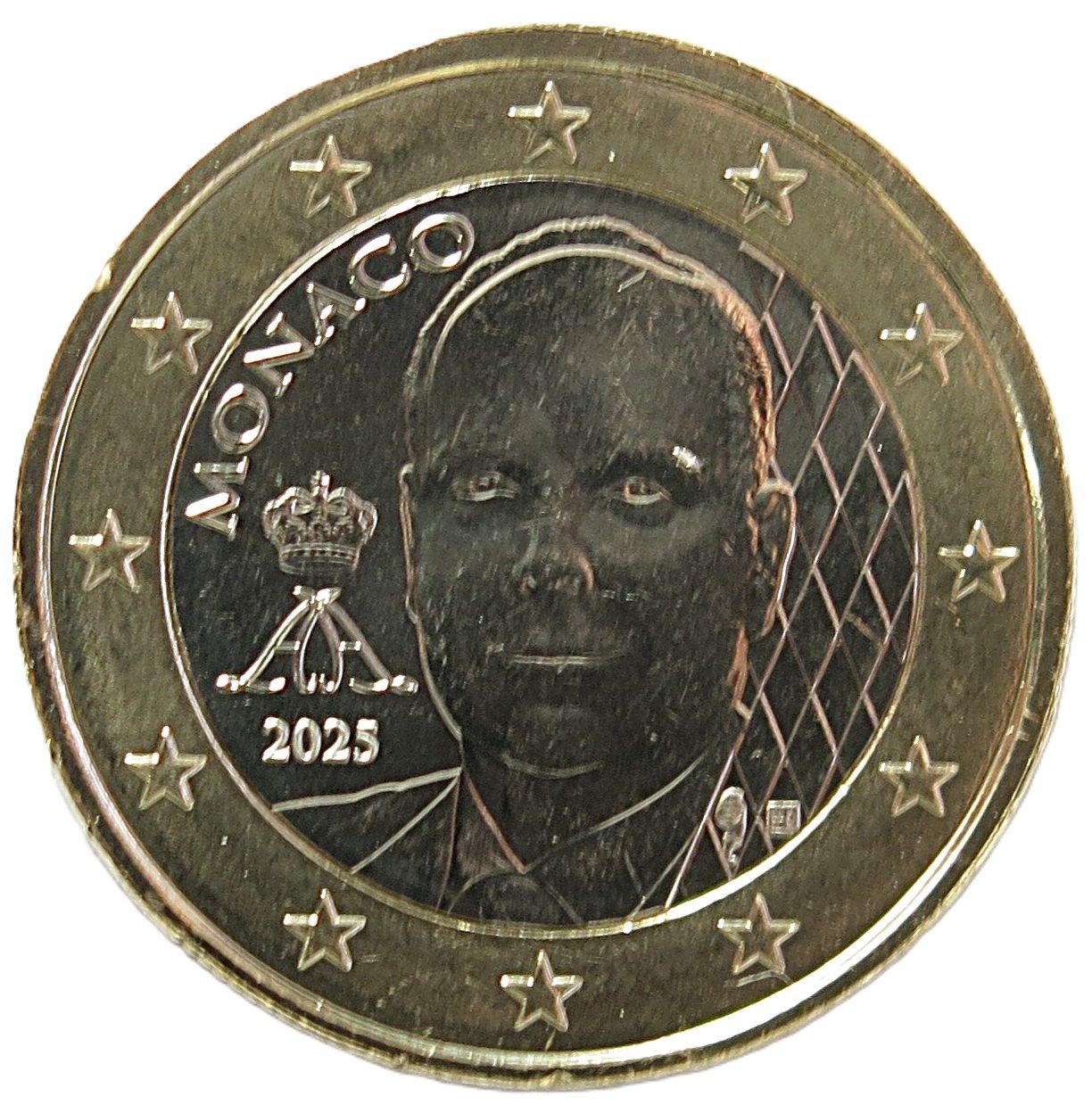 Monaco 1 euro 2025 — Standard design