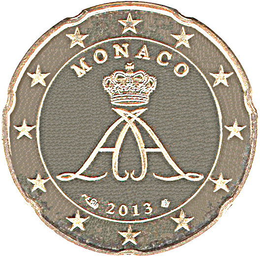 Monaco 20 cent 2009 — Standard design