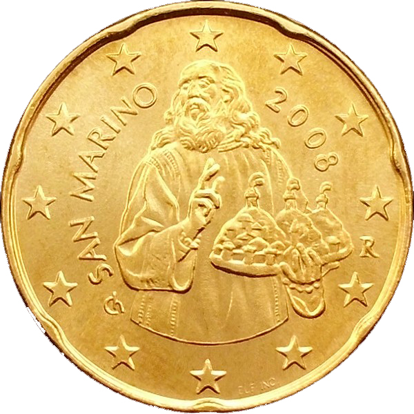 San Marino 20 cent 2016 — Standard design