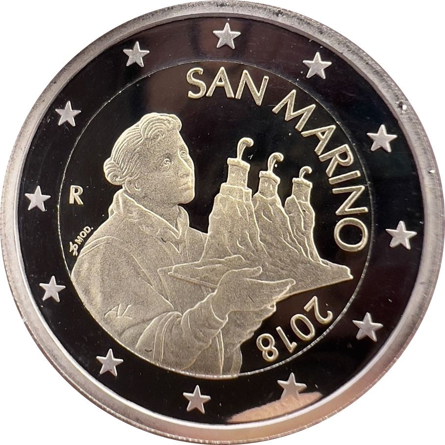 San Marino 2 euro 2018 — Standard design