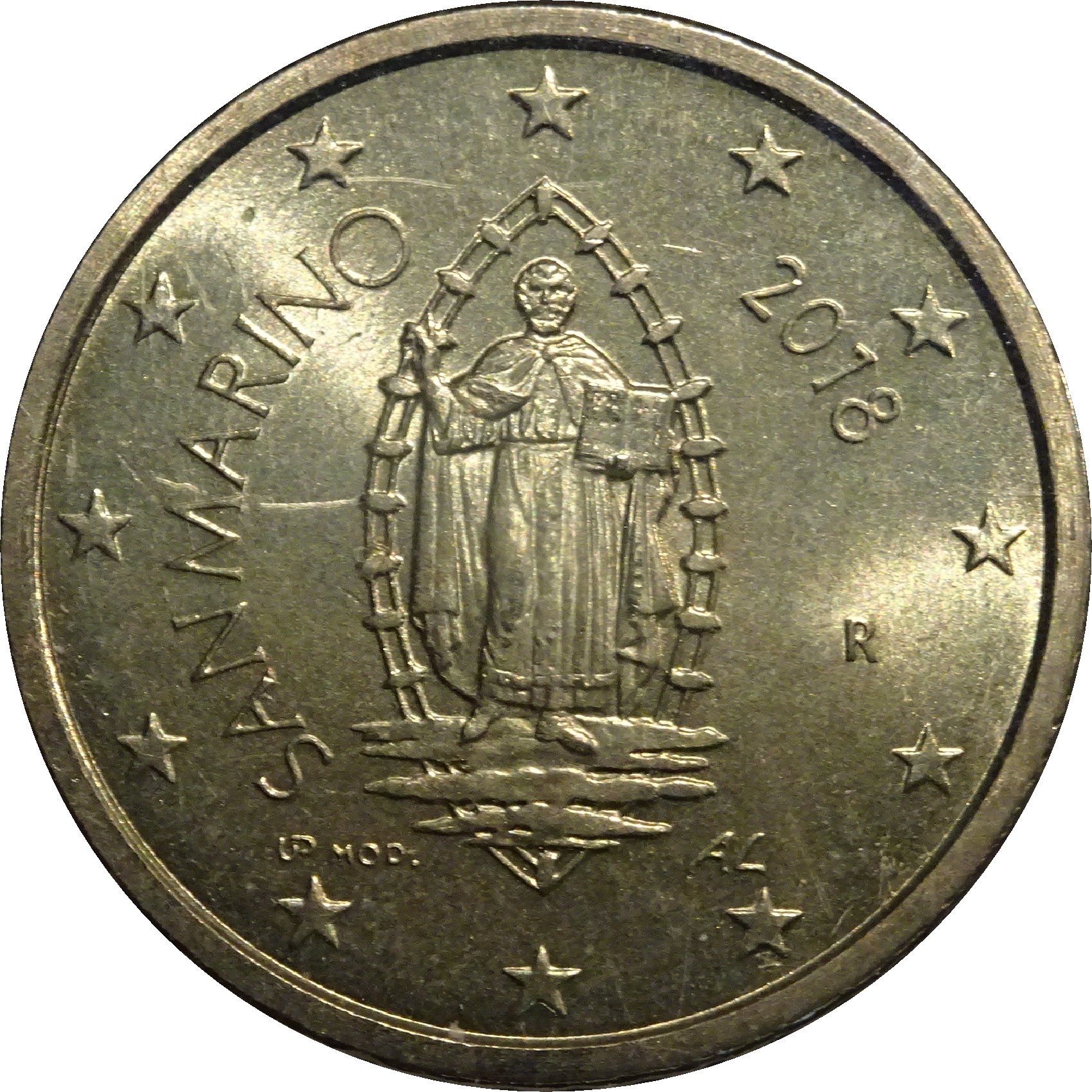San Marino 50 cent 2021 — Standard design