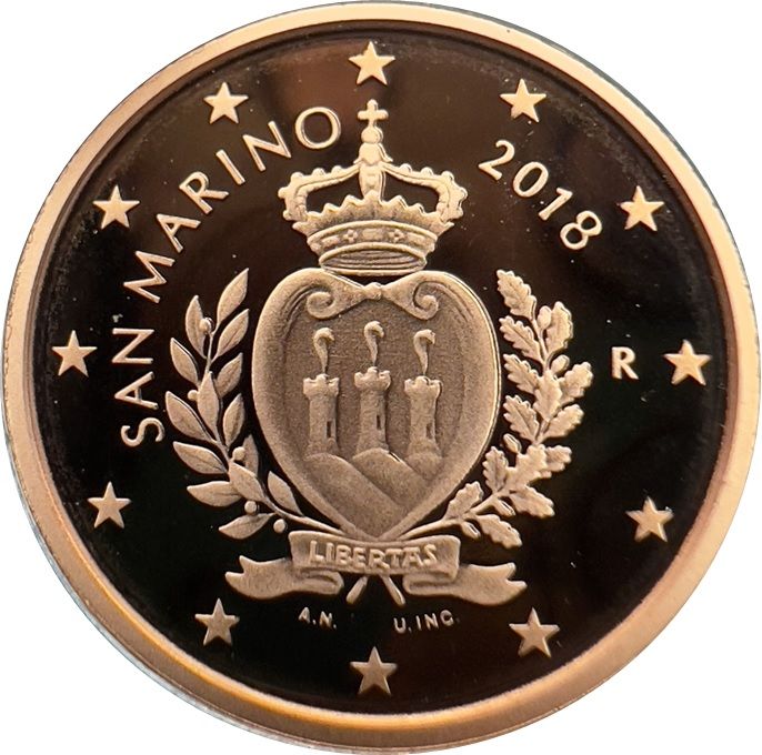 San Marino 1 cent 2023 — Standard design