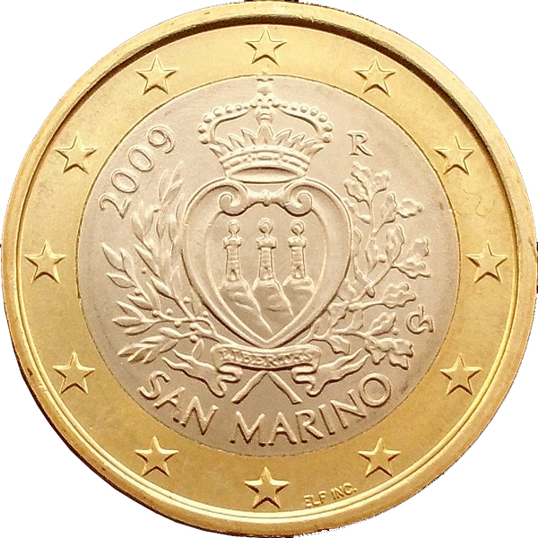 San Marino 1 euro 2012 — Standard design