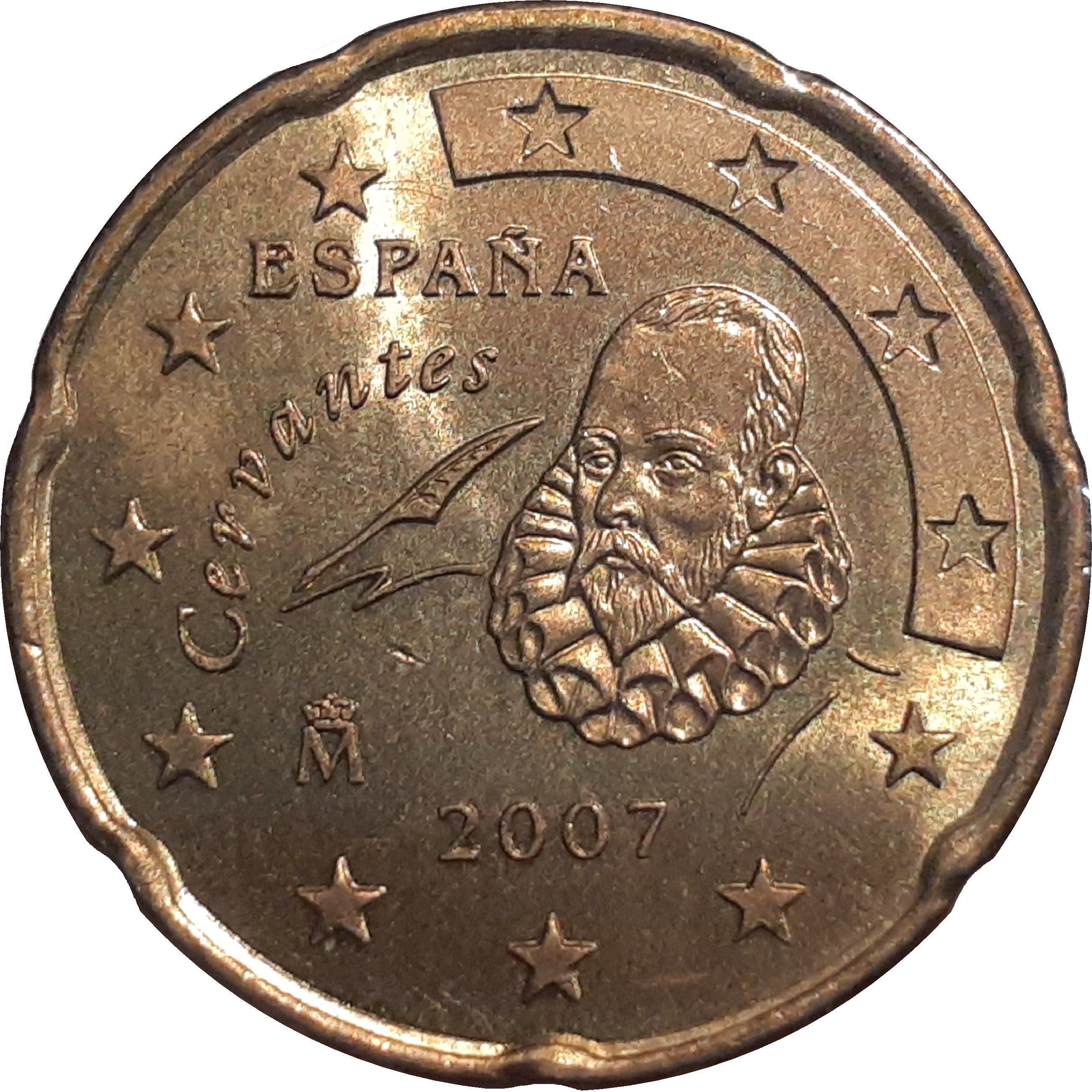 Spain 20 cent 2008 — Standard design