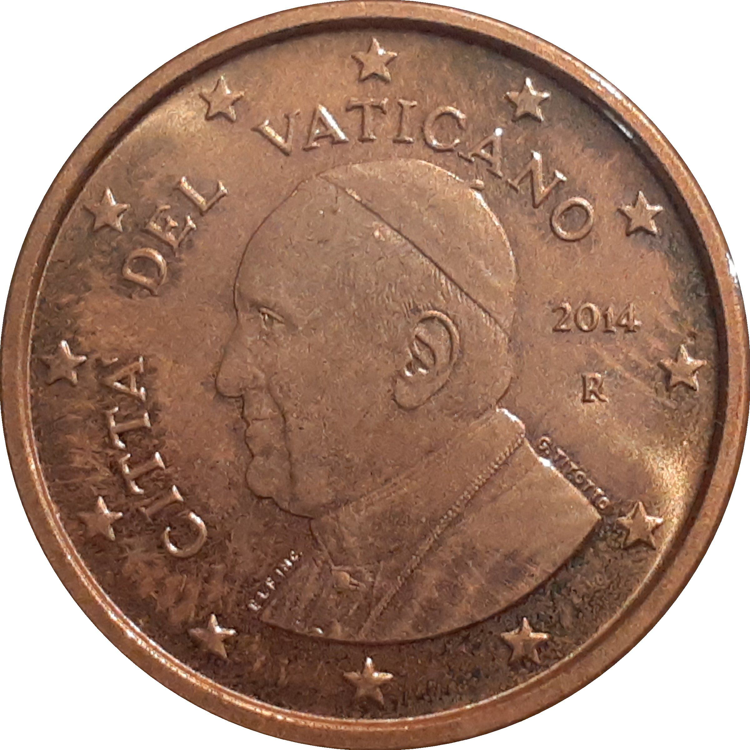 Vatican City 2 cent 2015 — Standard design