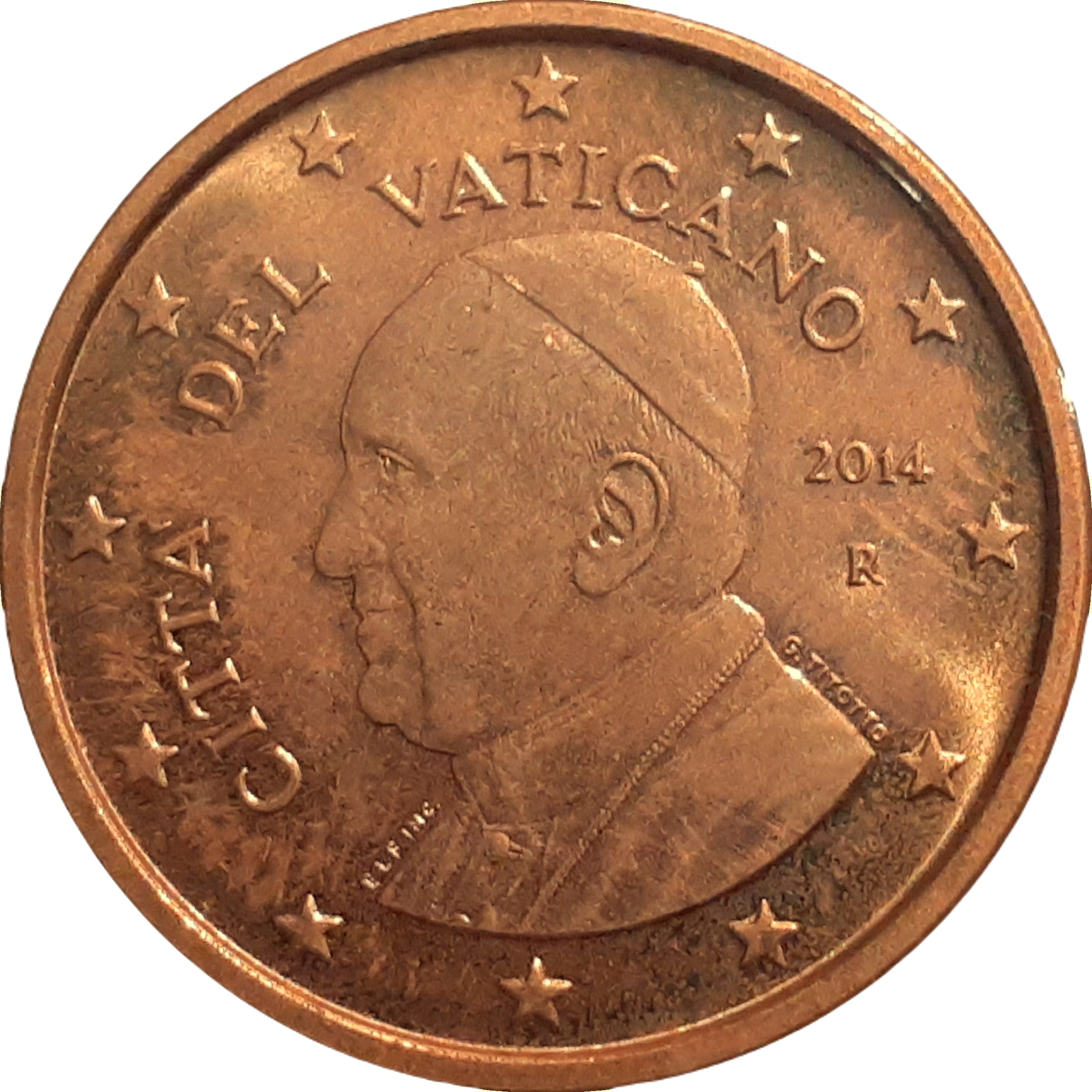 Vatican City 1 cent 2016 — Standard design