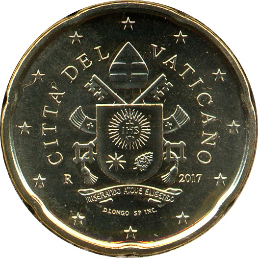 Vatican City 20 cent 2022 — Standard design