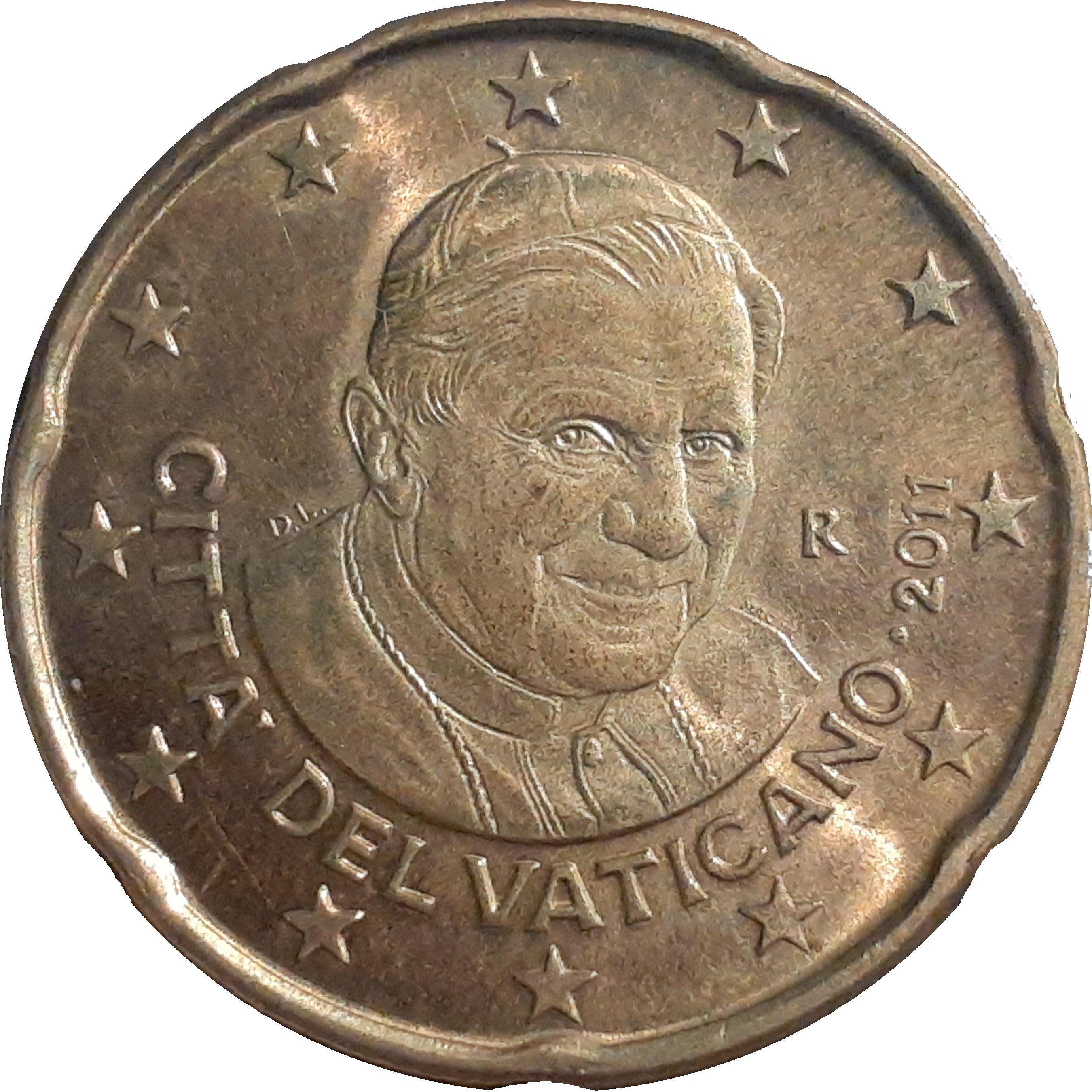Vatican City 20 cent 2010 — Standard design